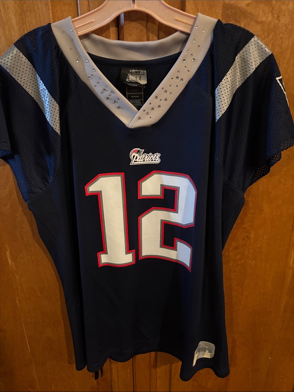 Women’s Navy Blue Football Jersey- Tom Brady Patriots